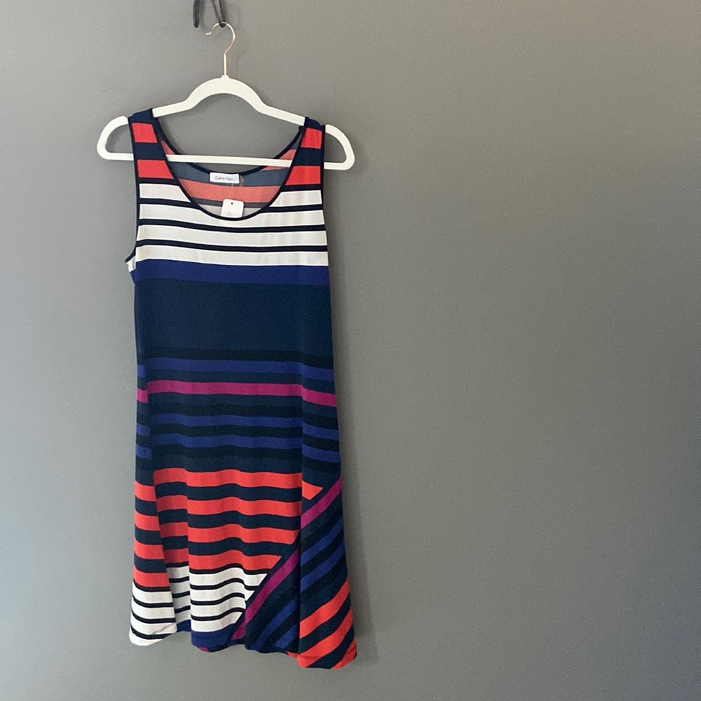 Calvin Klein striped tank dress